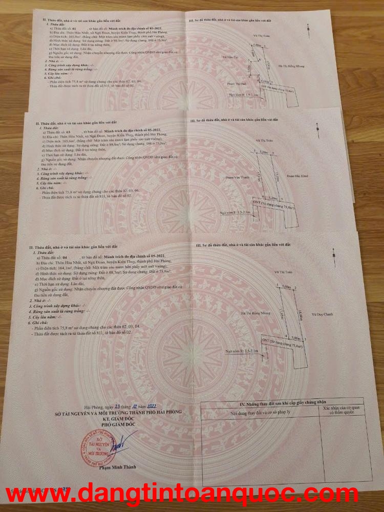 6XX TRIỆU SỞ HỮU LÔ ĐẤT 94M2 TẠI NGŨ ĐOAN KIẾN THỤY- ZALO 0567 222 555