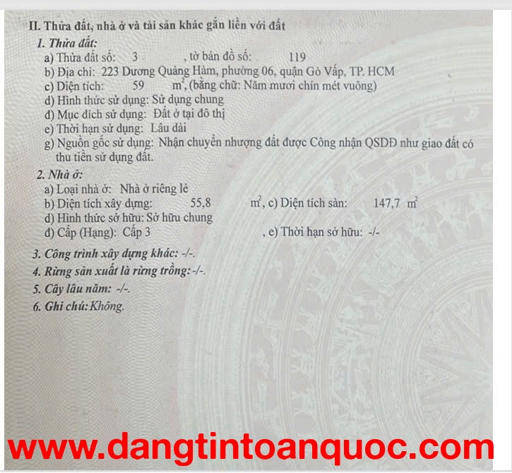 NHÀ MẶT TIỀN DƯƠNG QUẢNG HÀM – VỊ TRÍ ĐẸP, GIÁ TỐT 15.5 TỶ