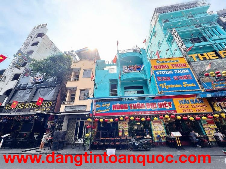 BÁN NHÀ MẶT TIỀN BÙI VIỆN, QUẬN 1 - HDT ĐỀU 100TR/TH - NGANG LỚN 5M*12M VUÔNG VỨC - CHÍNH CHỦ 093867