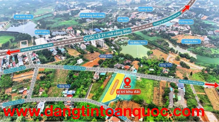 CƠ HỘI VÀNG ĐẤT NỀN HÒA LẠC TỌA ĐỘ VÀNG, SỔ ĐỎ CHÍNH CHỦ