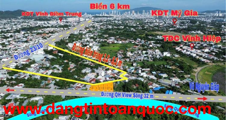 Đất View Sông Vĩnh Hiệp – 90m² Ngang 7m – Ô Tô Tới Nơi – 2.29 Tỷ
