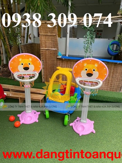 Cột bóng rổ mầm non, khung thành mầm non,xe trượt dốc trẻ em