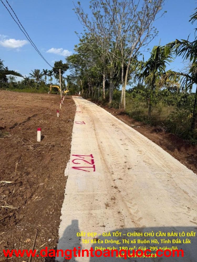 ĐẤT ĐẸP – GIÁ TỐT – CHÍNH CHỦ CẦN BÁN LÔ ĐẤT TẠI Xã Ea Drông, Thị xã Buôn Hồ, Tỉnh Đắk Lắk