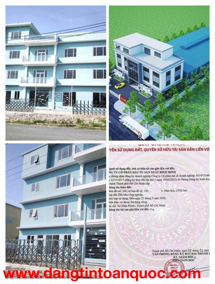 Chính chủ bán nhà xưởng,đã có sổ đỏ,đường 19A KCN Hiệp Phước giai đoạn 2 Nhà Bè TPHCM