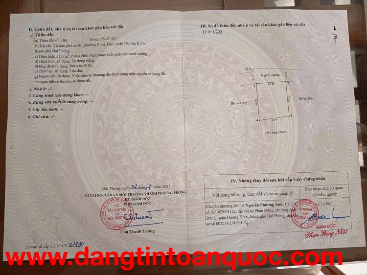 Bán đất ngõ ô tô Mạc Đăng Doanh, Hưng Đạo giá chỉ 8xx triệu - ZALO 0567 222 555