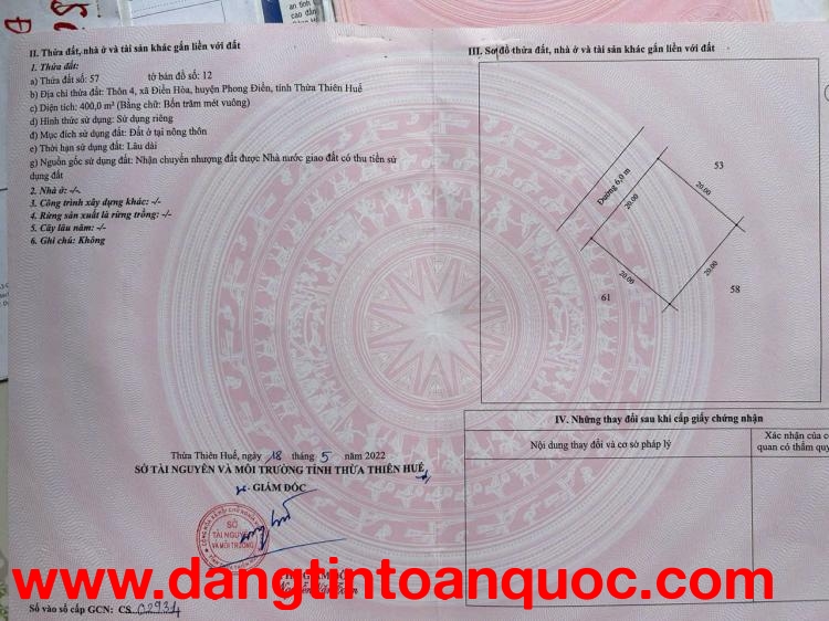 ĐẤT BIỂN GIÁ TỐT – CƠ HỘI ĐẦU TƯ KHÔNG THỂ BỎ LỠ TẠI HUẾ