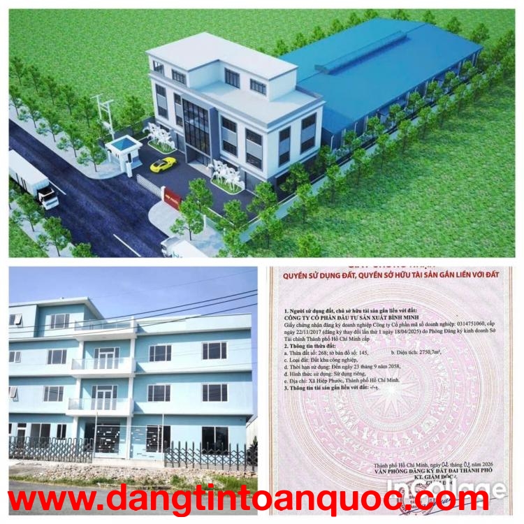 Chính chủ cần bán nhà xưởng KCN Hiệp Phước, Huyện Nhà Bè, TpHCM