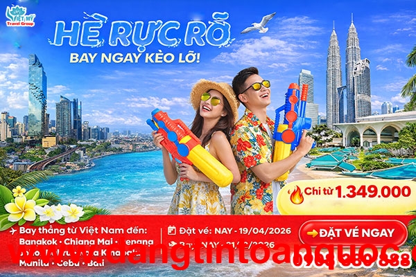 AirAsia ưu đãi vé máy bay Hè rực rỡ