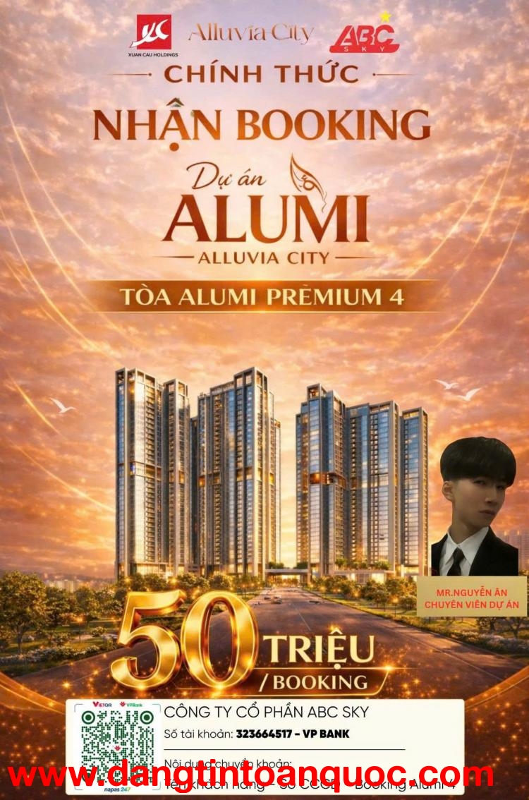 Chính thức nhận Booking cho dự án Alumi Premium 4 - Alluvia City, suối khoáng Onsen