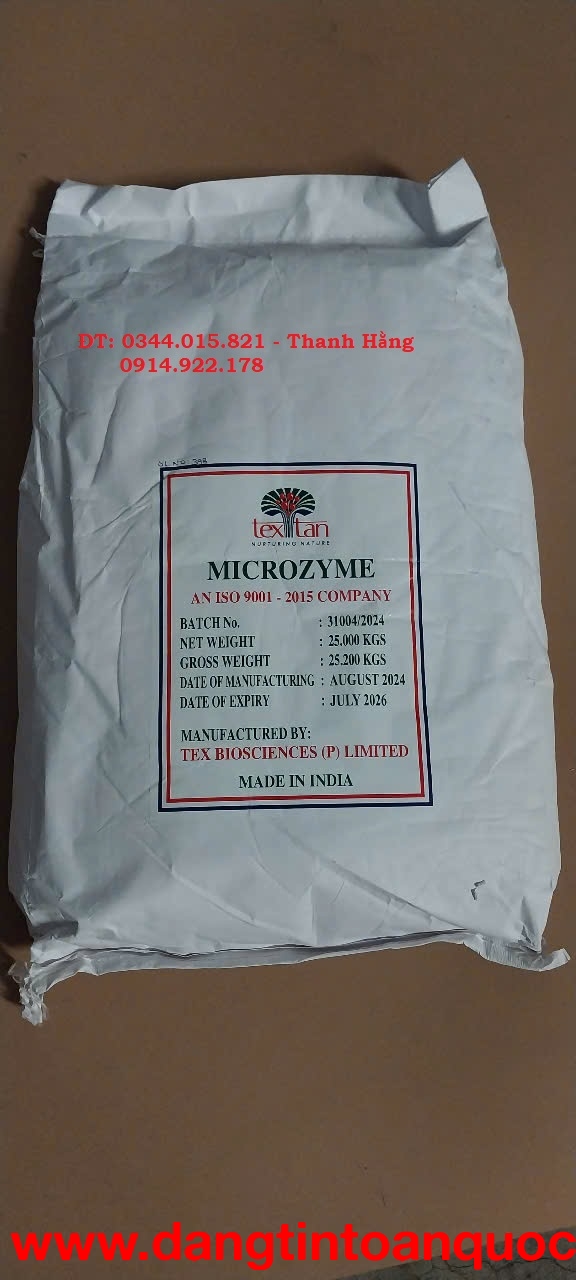 Enzyme Protease - Microzyme hàng Ấn Độ, giúp cắt tảo và xử lý nước