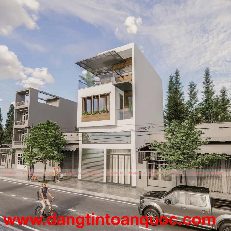 Mẫu Nhà Phố Hiện Đại 3 Tầng 1 Lửng Tại Vũng Tàu