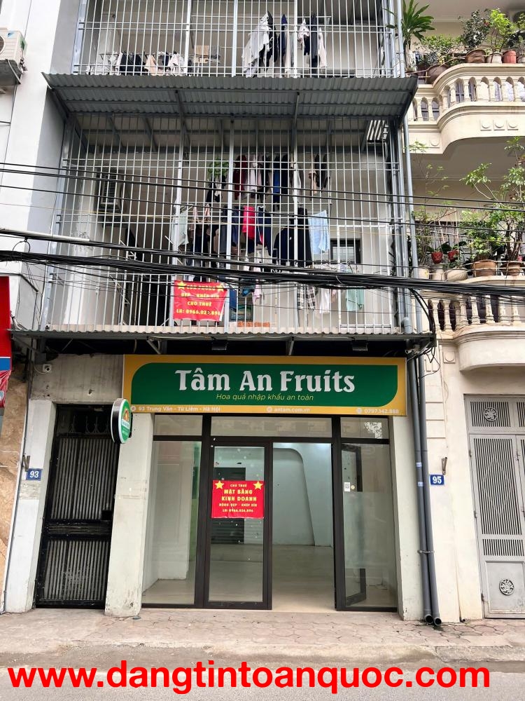 CHÍNH CHỦ CHO THUÊ MẶT BẰNG TẠI TRUNG VĂN,NAM TỪ LIÊM, HÀ NỘI