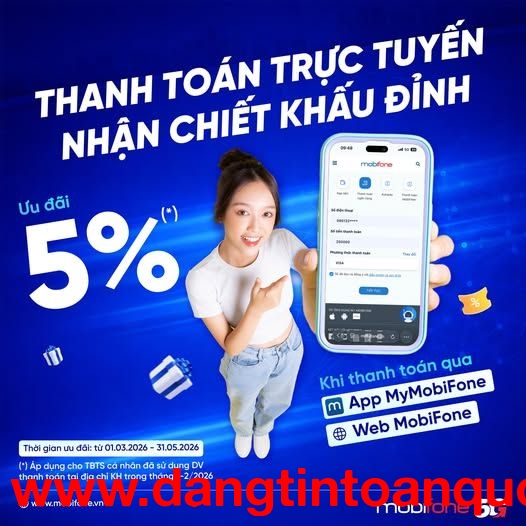 Thanh toán trực tuyến nhận chiết khấu cực hời cùng MobiFone