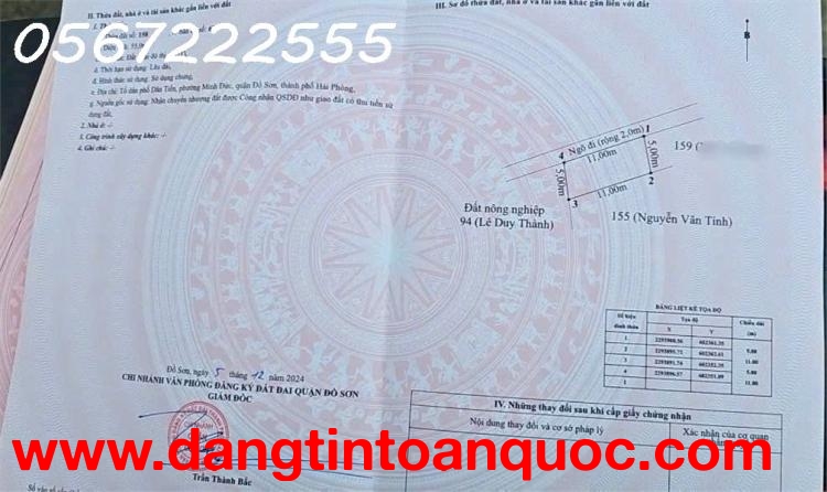 Bán đất Dân Tiến, Nam Đồ Sơn giá chỉ hơn 6xx triệu - ZALO 0567 222 555