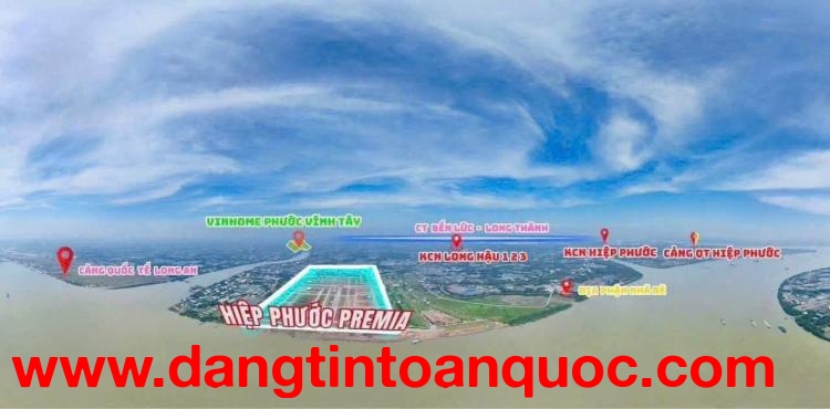 Đất nền Hiệp Phước Premia, Nhà Bè: 80m2, sổ hồng, 1.7 tỷ GPXD 5PN, 3 tầng, hướng đông bắc, gần Nguyễ