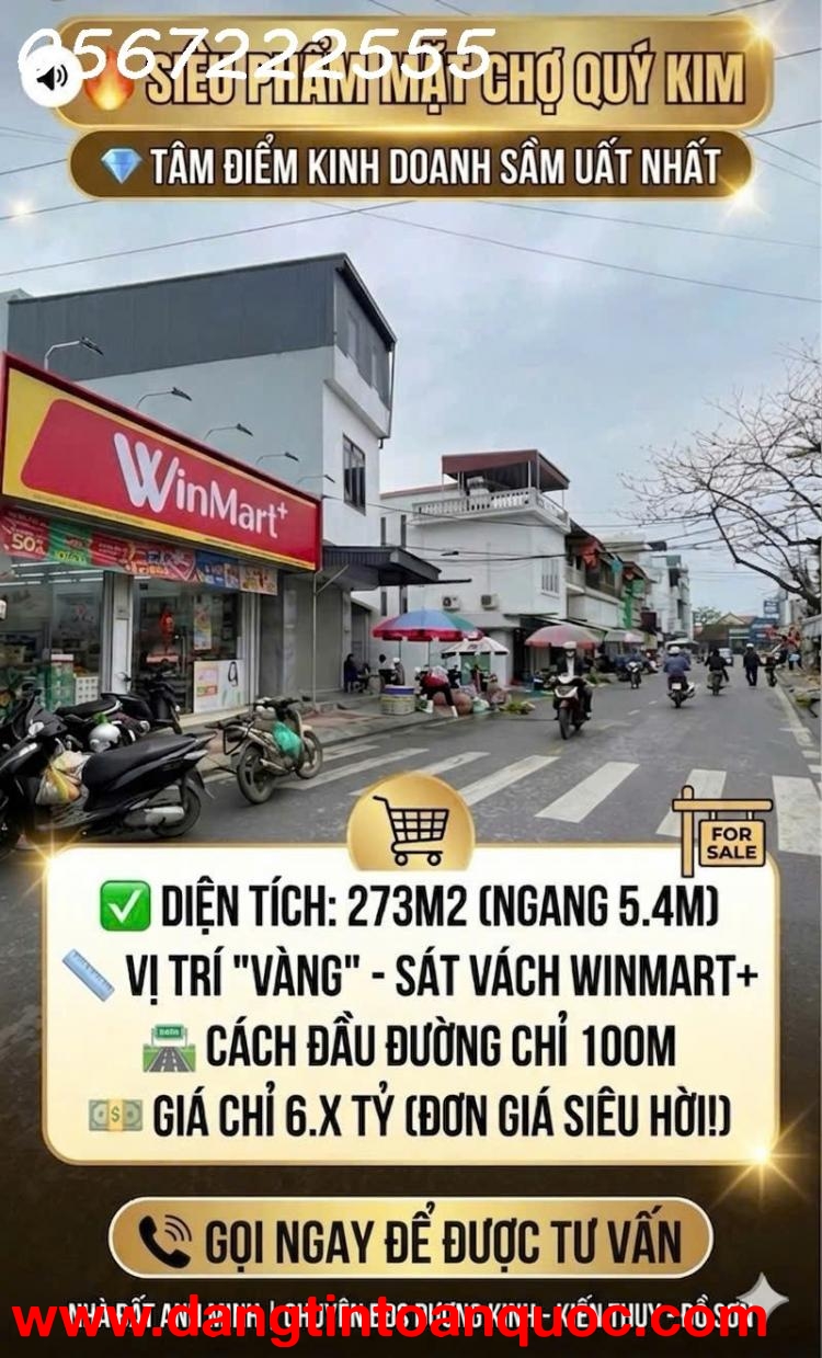 Bán nhà mặt chợ Quý Kim, Đồ Sơn - Vị trí kinh doanh đắc địa - ZALO 0567 222 555