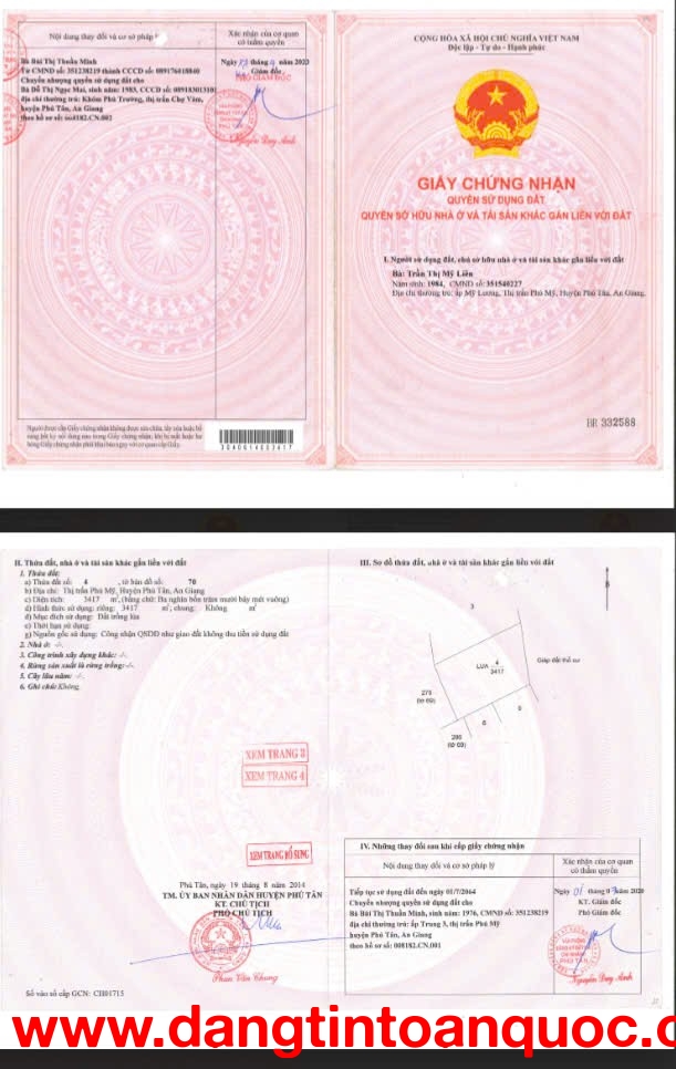 Ngân hàng BIDV thanh lý tài sản đang cho NH Bản Việt – PGD Phú Tân