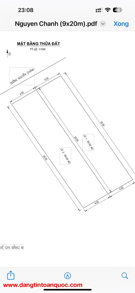 ????Bán 1 cặp đất đường Nguyễn Chánh thông Nguyễn Tất Thành
