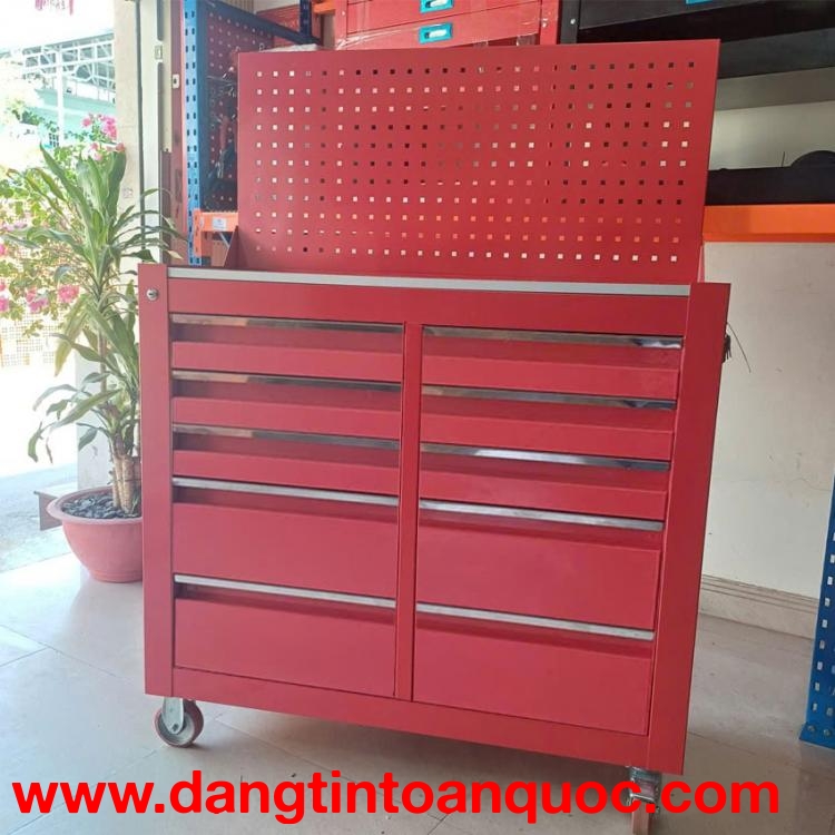 Tủ dụng cụ 10 ngăn kéo kết hợp bảng treo
