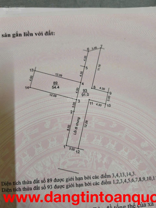 Bán 54.4m2 đất Thuỵ Lâm ngay gần Vin - ô tô vào đất