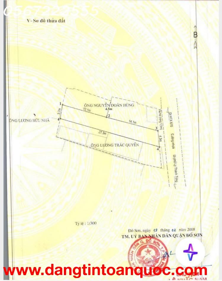 Bán đất mặt đường Hoàng Kim Giao, Hải Sơn, Đồ Sơn - Vị trí không ngập lụt - ZALO 0567 222 555