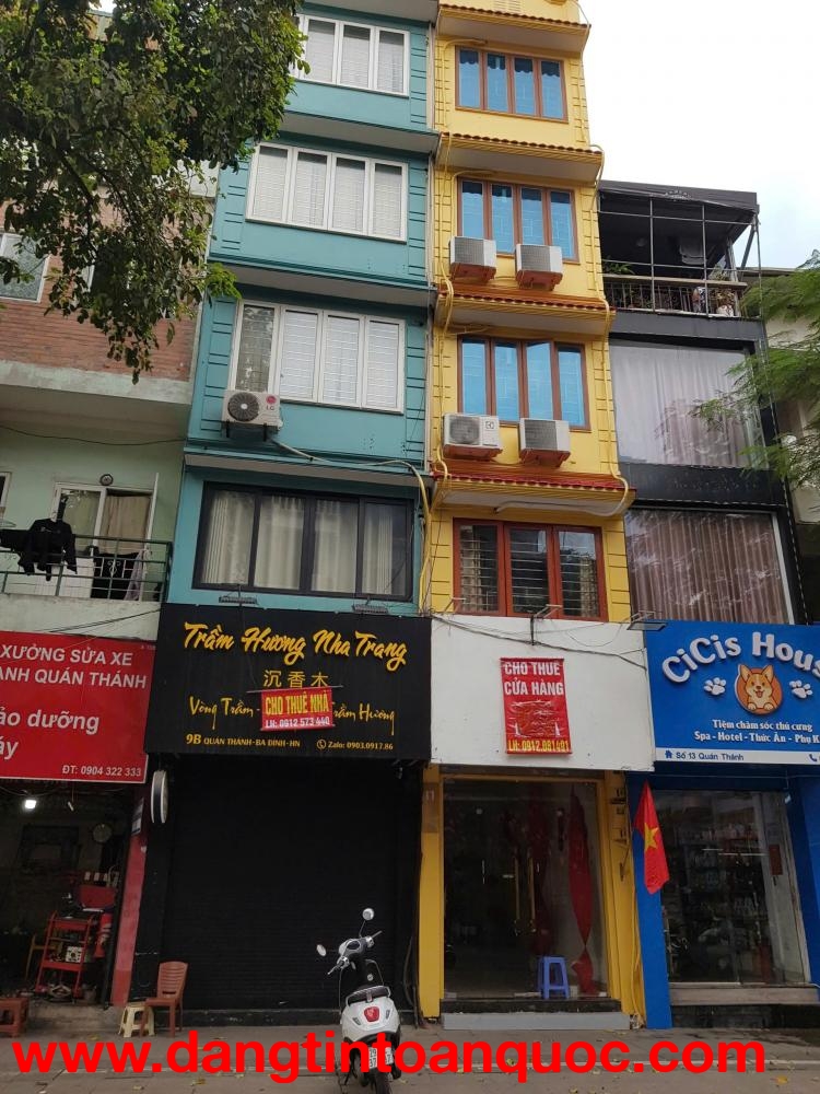 CHO THUÊ NHÀ 5 TẦNG MẶT PHỐ QUÁN THÁNH – BA ĐÌNH, HÀ NỘI GIÁ 24TR/THÁNG