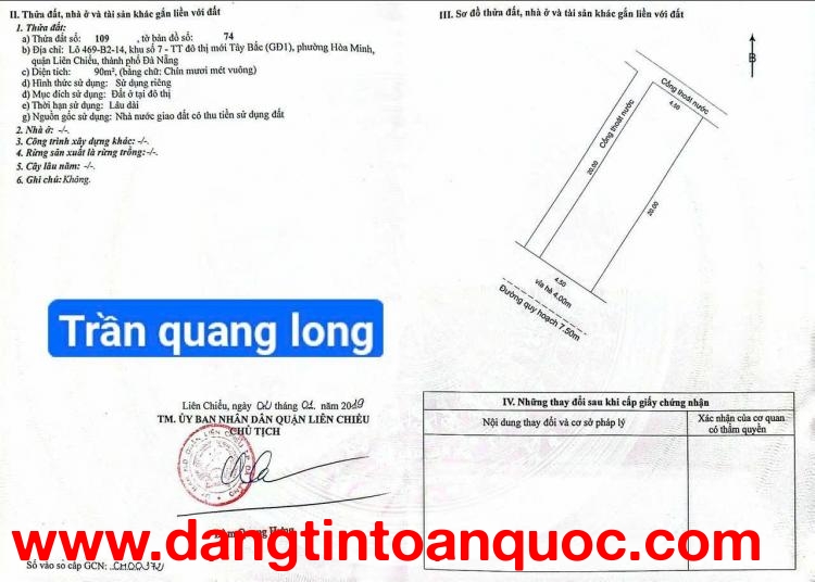 Bán đất Trần Quang long - Kẹp cống bên hông xây nhà rất thoáng