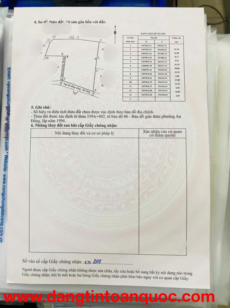 Bán lô đất 1565m2 thổ cư 100% Văn Cú, An Đồng, An Dương