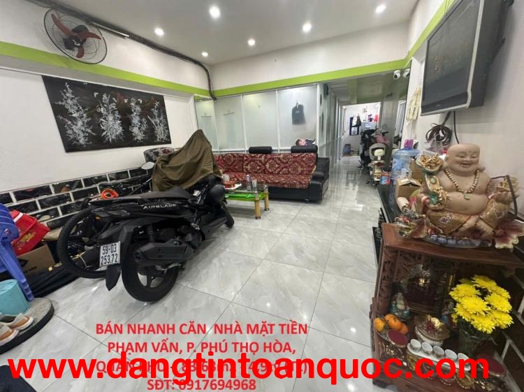 BÁN NHANH CĂN  NHÀ MẶT TIỀN PHẠM VẤN, P. PHÚ THỌ HÒA, Q.TÂN PHÚ -  83,63m2 - 4,9tỷ (TL) - Xe Hơi Đậu