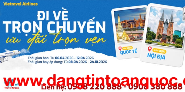 Vietravel Airlines ưu đãi vé dịp Hè 2026