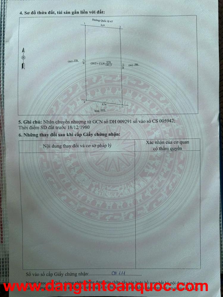 ĐẤT ĐẸP GIÁ TỐT –CHÍNH CHỦ CẦN BÁN ĐẤT QL47 – Xã Dân Quyền, Huyện Triệu Sơn, Thanh Hóa