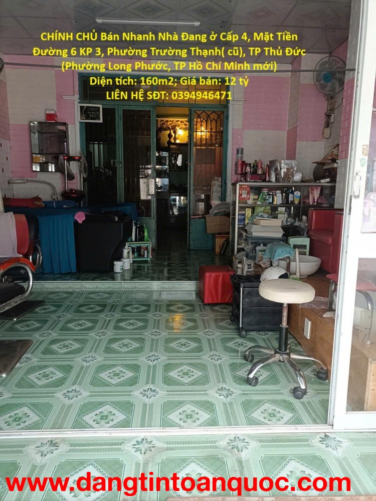 CHÍNH CHỦ Bán Nhanh Nhà Đang ở Cấp 4, Mặt Tiền Đường 6 KP 3, Phường Trường Thạnh( cũ), TP Thủ Đức