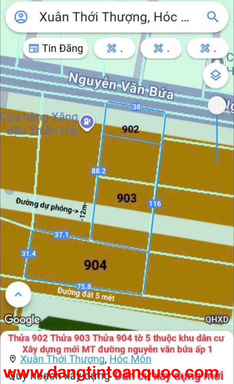 SIÊU ĐẤT 2 MẶT TIỀN NGUYỄN VĂN BỨA – NGANG 38M NỞ HẬU 76M CỰC HIẾM