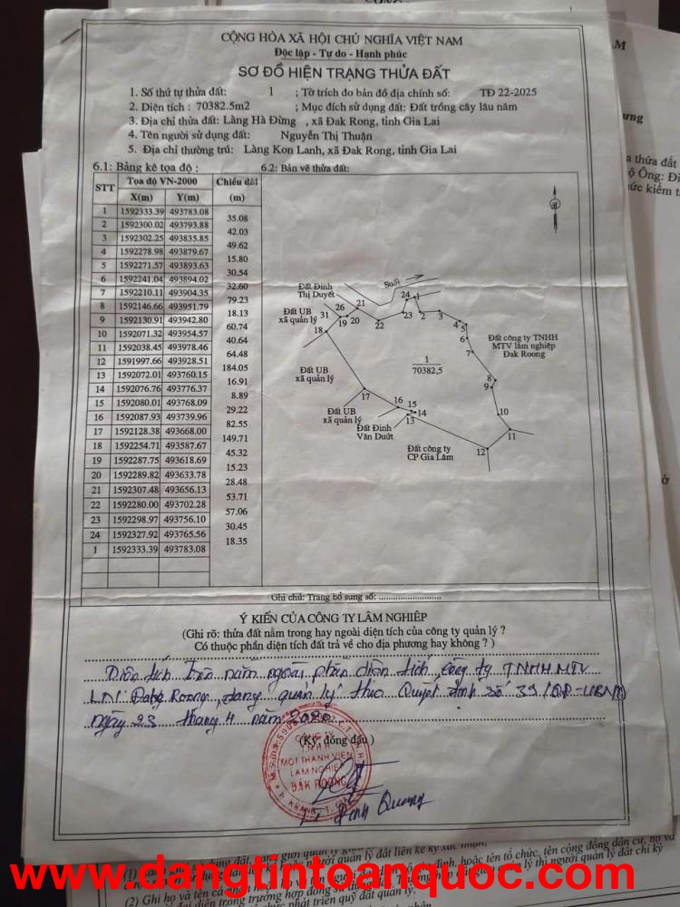 ĐẤT RẪY ĐẸP – GIÁ TỐT – CHÍNH CHỦ CẦN BÁN 8HA Làng Hà Đừng, Đắk Rong,  Kbang, Gia Lai