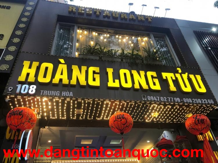 CẦN SANG NHƯỢNG NHÀ HÀNG RƯỢU VANG và HẢI SẢN – MẶT PHỐ TRUNG HOÀ, HÀ NỘI