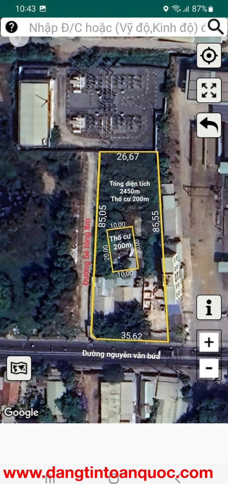 SIÊU VỊ TRÍ – (33x77) MT NGUYỄN VĂN BỨA – DT 2.500M² – GIÁ CHỈ 11,5TR/M²