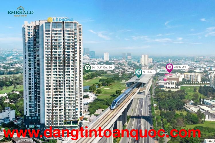 THE EMERALD GOLF VIEW – MẶT TIỀN QUỐC LỘ 13, LÁI THIÊU, THUẬN AN – SỔ HỒNG SẴN
