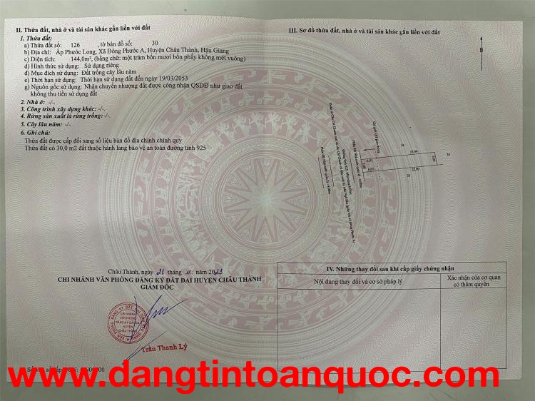 ĐẤT ĐẸP - GIÁ TỐT - Bán GẤP Lô Đất Tiềm Năng Tại xã Đông Phước A, Châu Thành, Hậu Giang