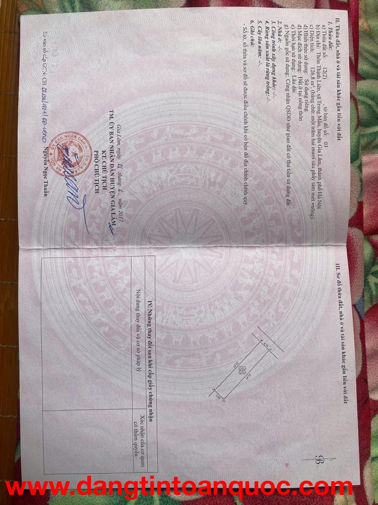 CHÍNH CHỦ BÁN LÔ ĐẤT THỔ CƯ TẠI GIA LÂM, THÀNH PHỐ HÀ NỘI, GIÁ 6 TỶ.