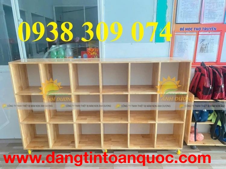 Tủ balo mầm non mẫu giáo, tủ đựng cặp dép mẫu giáo