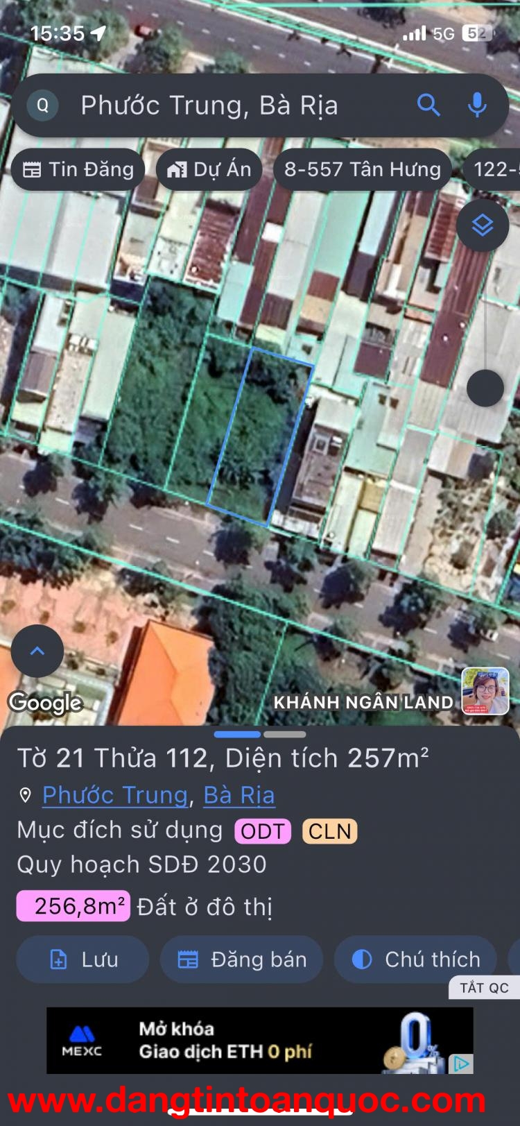 ►  BÁN ĐẤT PHƯỚC TRUNG – BÀ RỊA VŨNG TÀU