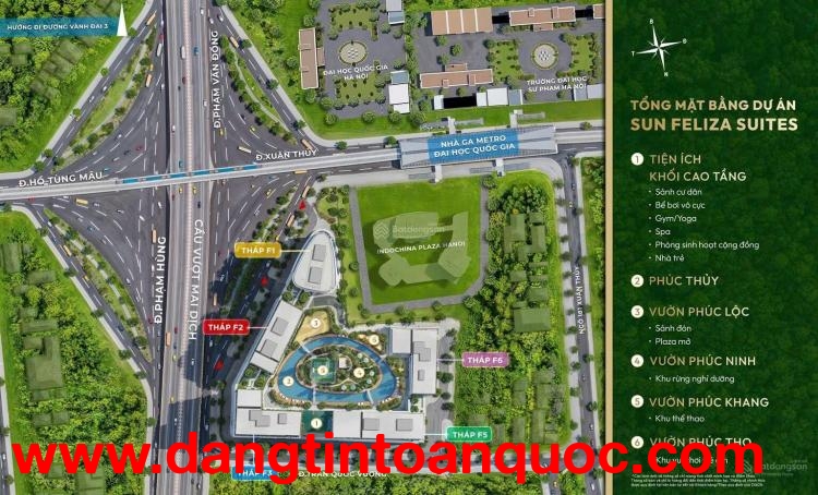 Bán gấp căn hộ chung cư 80.7 m2 Tòa F2 - Sun Feliza Suites, Cầu Giấy - Vị trí kim cương