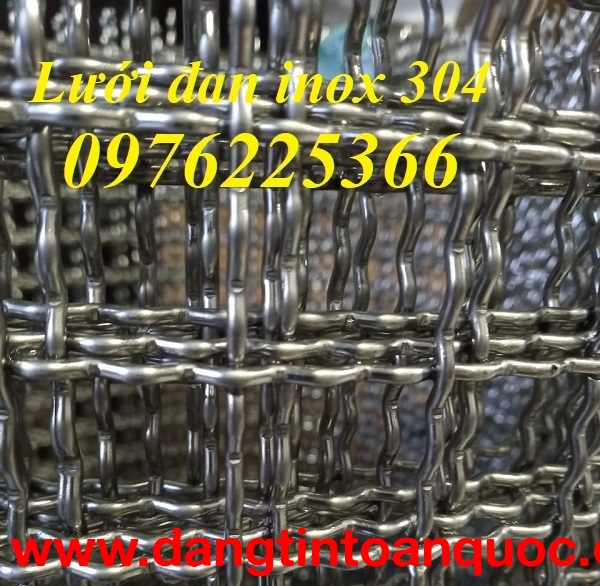 Lưới đan inox 304 lỗ 15x15