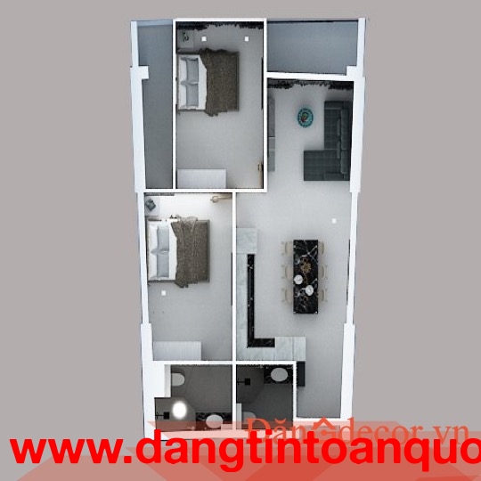 Mẫu Thiết Kế Nội Thất Căn Hộ Gateway Vũng Tàu