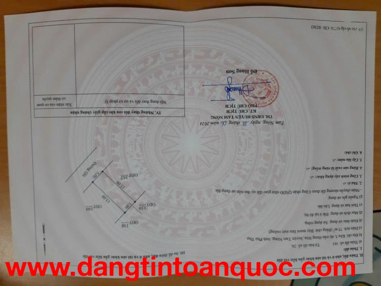 ĐẤT ĐẸP- GIÁ TỐT CHÍNH CHỦ CẦN BÁN NHANH LÔ ĐẤT TIỀM NĂNG TẠI Huyện Tam Nông, Phú Thọ