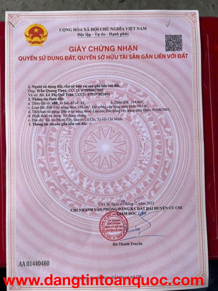 Bán Đất full thổ cư gần safari tại mặt tiền đường An Nhơn Tây rộng 12m ngộp ngân hàng nên hạ giá