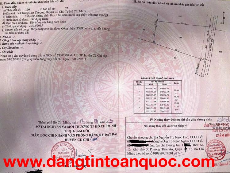 HẠ GIÁ TỪ 1 ty 990 XUỐNG CÒN 1 tỷ 550 ( bớt lộc ) tiếp môi giới ) Bán Đất Xã Trung Lập Thượng, Củ Ch