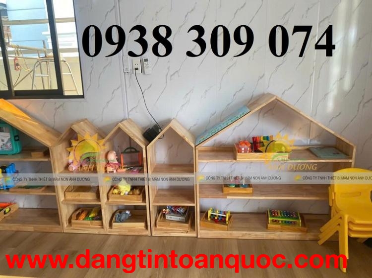 Kệ montessori, kệ gỗ mầm non nhiều mẫu chất lượng cao