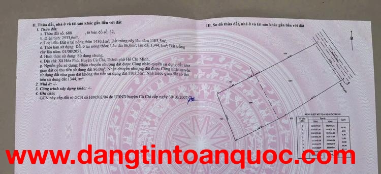 Bán lô đất tặng nhà vườn đường xe container gần KCN Đông Nam khu dân cư đông gần chợ, trường học