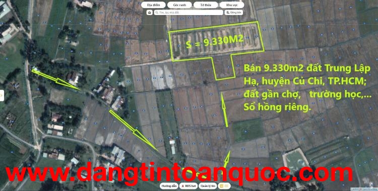 BÁN ĐẤT XÃ NHUẬN ĐỨC, TP.HCM – DIỆN TÍCH LỚN, GIÁ TỐT